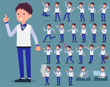 düz tip mağaza personeli tek tip men_1 mavi