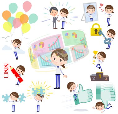 Personel mavi mağaza üniforma women_success ve pozitif