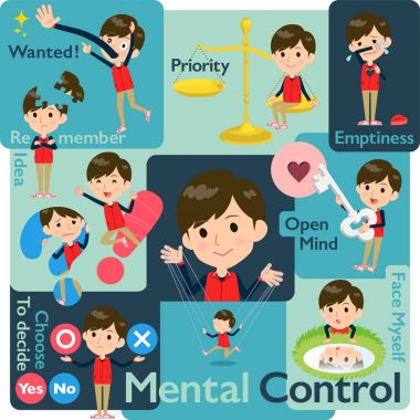 Mağaza personeli kırmızı üniforma men_Mental ve iradesiyle