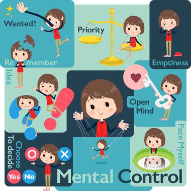 Mağaza personeli kırmızı üniforma women_Mental ve iradesiyle