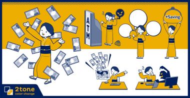 2tone türü sarı okra kimono women_set 12