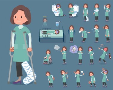 düz tip mavi yeşil tunik orta women_sickness