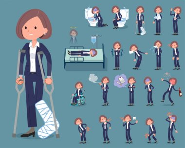 düz tip siyah ceket pantolon iş women_sickness