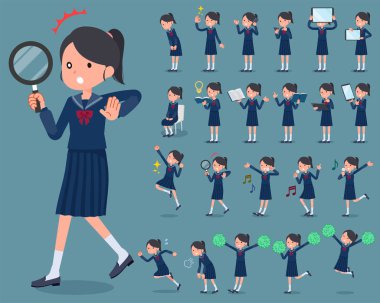 düz tip liseli kız denizci suit_2