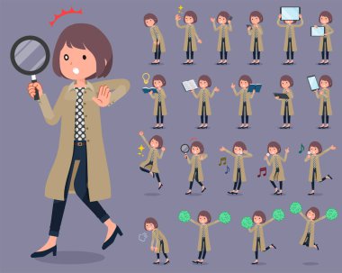 düz tip Stand sonbahar yaka ceket giymek women_2