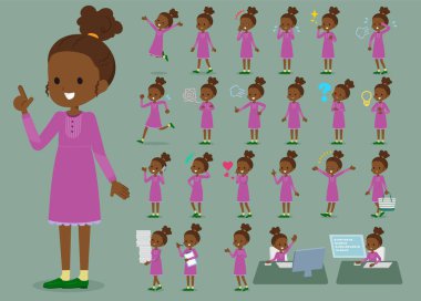 düz tip perma saçlı kız black_1