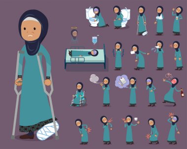 düz tip Arap yaşlı women_sickness