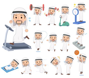 Arap Kandura giyen men_exercise