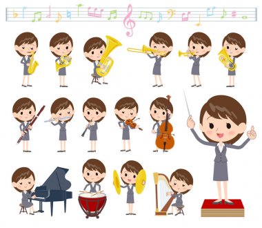 Gri takım iş women_classic müzik