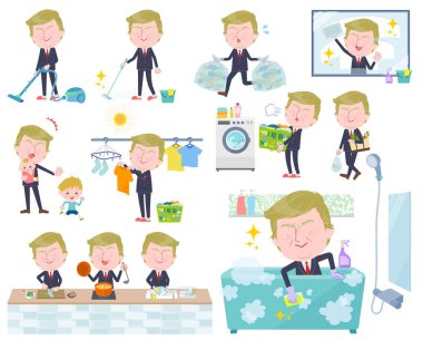 Yüzü yok. Sarışın. Takım elbiseli.