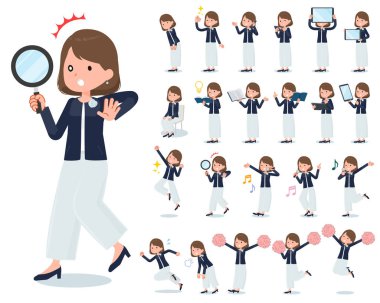 düz resmi geniş pantolonlu kadınlar _ Aksiyon