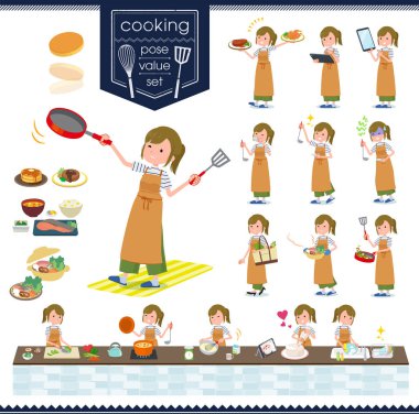 Düz haki rengi geniş pantolonlu kadınlar _ aşçı