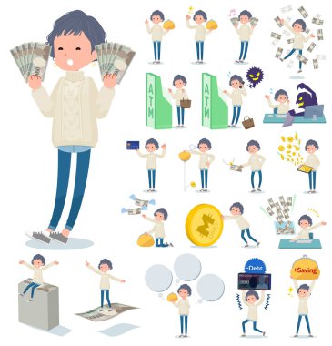 düz beyaz kablo örgü kadın _ para