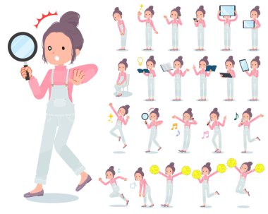 düz tip salopet çörek saçlı kadınlar _ Aksiyon