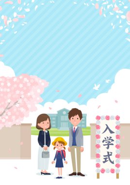 Spring event_Entrance ceremony sky girl