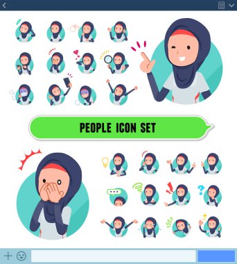 düz tip Arap kadınları Beyaz Spor Giyim _ ikonu