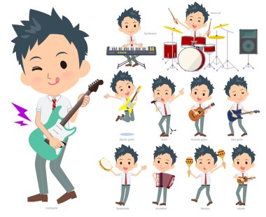 Okullu çocuk rock 'n' roll ve pop müzik grubu. Ayrıca ukulele ve tef gibi çeşitli araçlar vardır. Böylece düzenlemek kolaydır vektör sanat değil
