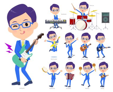 Erkekler rock 'n' roll ve pop müzik grubu. Ayrıca ukulele ve tef gibi çeşitli araçlar vardır. Böylece düzenlemek kolaydır vektör sanat değil.