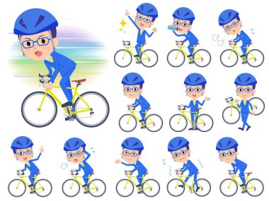 Yol bisikletine binen bir sürü adam. Zevk veren bir eylem var. Vektör sanatı, bu yüzden kolayca edinilir.