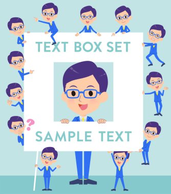 Mesaj panosu olan bir dizi adam. Her biri bölündüğü için, serbestçe taşıyabilirsiniz. Vektör sanatı, bu yüzden kolayca edinilir.