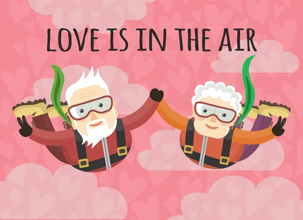 Liebe liegt in der Luft — Stockvektor