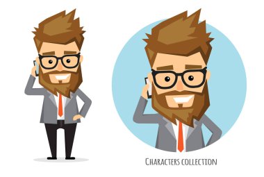 İş adamı telefonda konuşuyor.