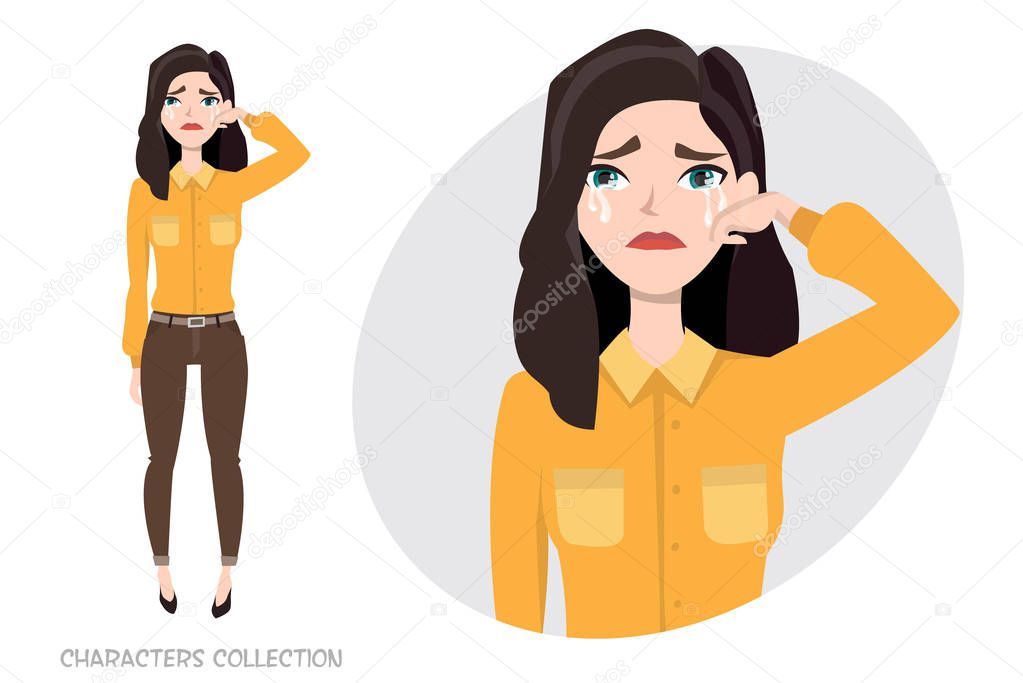 Woman Crying vector