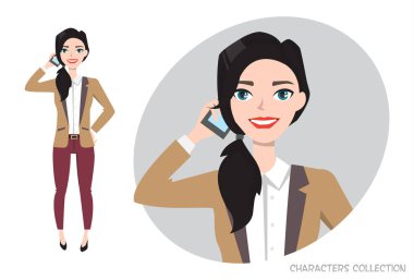 Kız telefon ederken