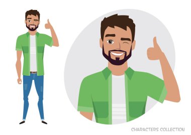 Pozitif erkekler gülümseyen ve önerilen.