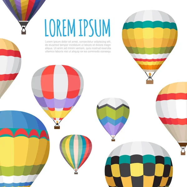 Hete lucht ballon vector backgraund — Stockvector