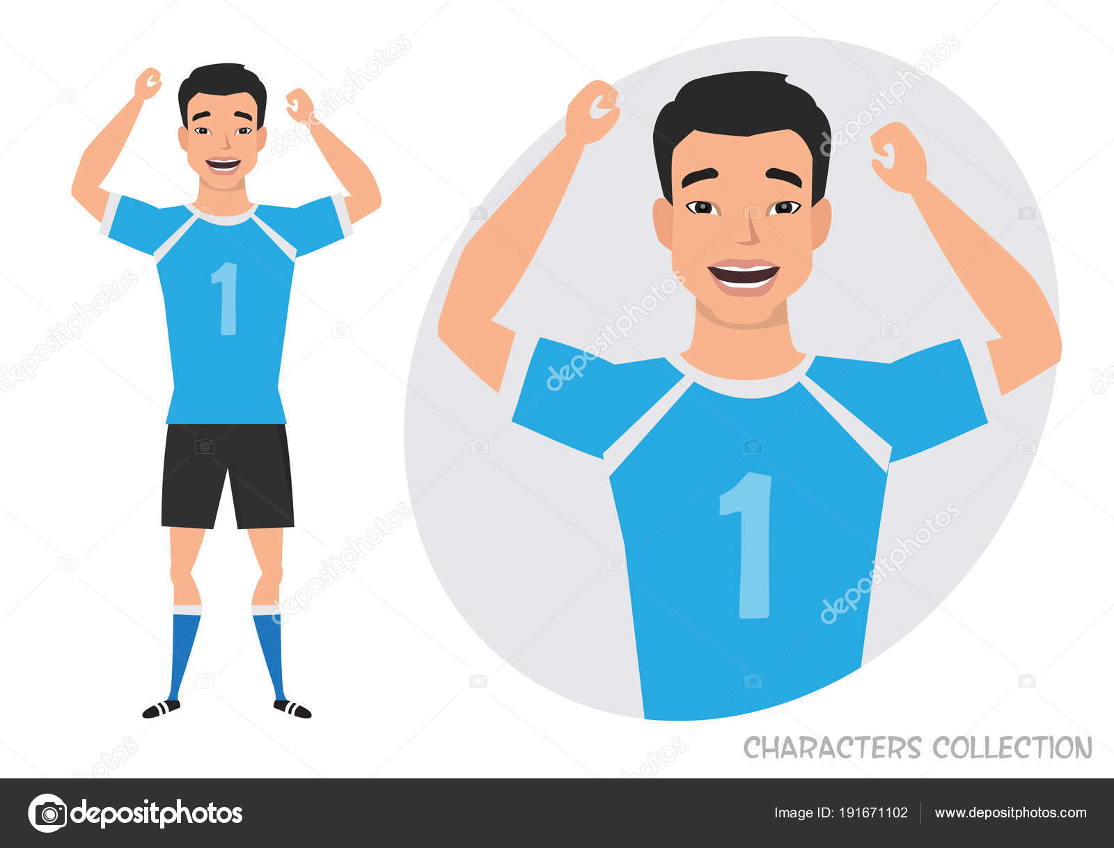 アジア サッカーの文字 サッカー選手 喜びと男の顔に喜びの感情 ストックベクター C Kkn2118 アジア サッカーの文字 サッカー選手 喜びと男の顔に喜びの感情 ストックベクター C Kkn2118