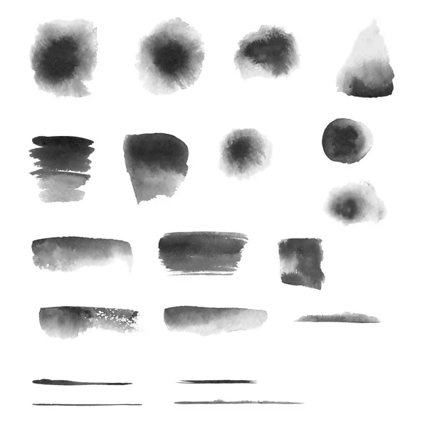 Black and white watercolor  brush — Stock Photo, Image