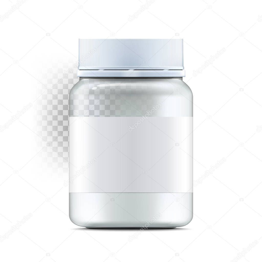 Mock-up realistic glass jar 