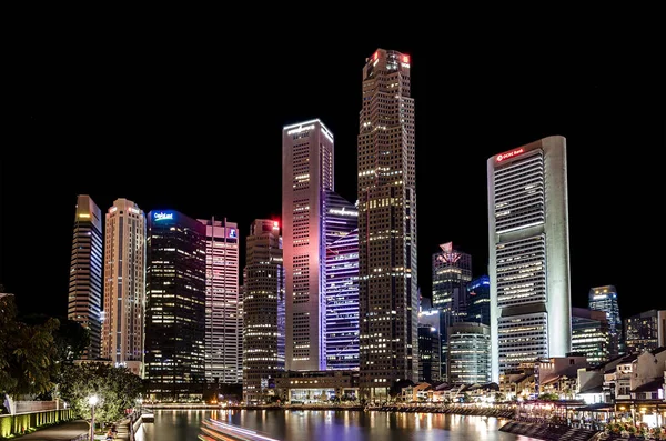 Singapour la nuit — Photo