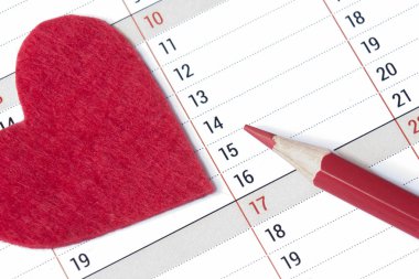 Takvim sayfası ile işaretli tarihi 14 Şubat