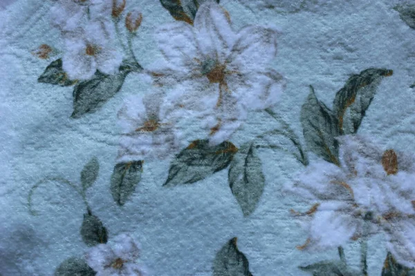 Çiçekli tekstil deseni. Yeşil renk