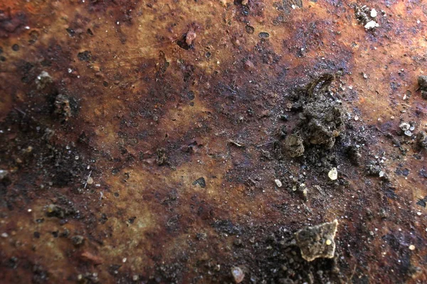 Paslı makro metal plaka.