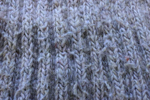 Close Beige Knitting Piece — Stock Photo, Image