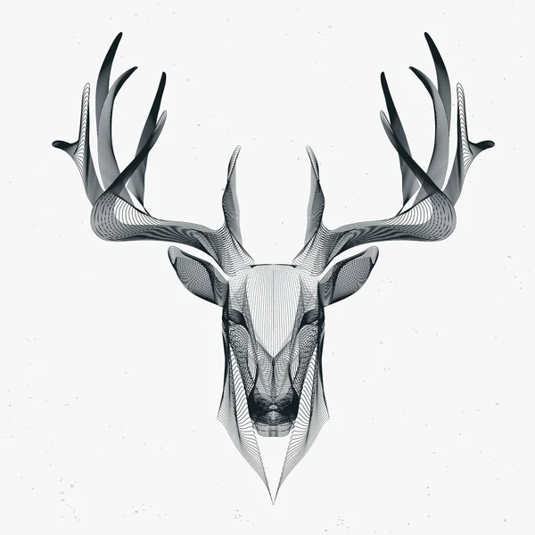 Particule de cerf, illustration futuriste — Image vectorielle