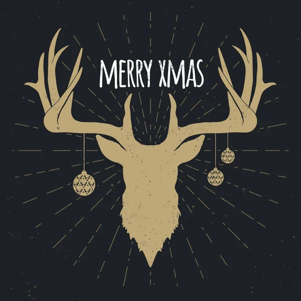 Altın Noel geyiği siluet ters çevir