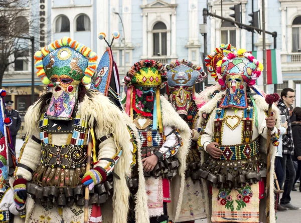 Festiwal Surva gry Masquerade w Varna, Bułgarii. — Zdjęcie stockowe