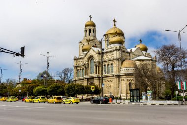 Varna, Bulgaristan, 26 Nisan 2017: Varsayım Katedrali