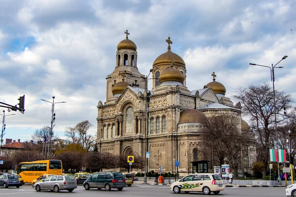 stock image Varna Cathedral blue sky, Bulgaria