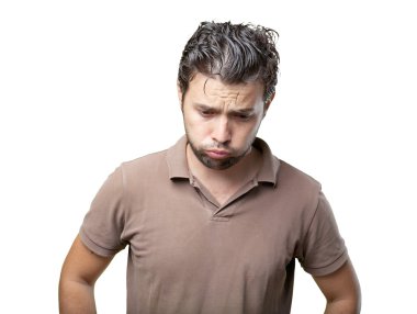 Latin yakışıklı jestleri beyaz