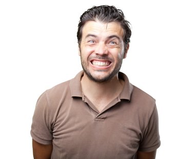 Latin yakışıklı jestleri beyaz