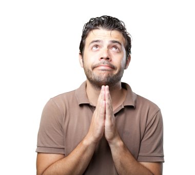 Latin yakışıklı jestleri beyaz