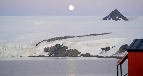 Antártica paisagem fundo vista — Fotografia de Stock