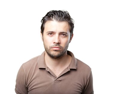 Latin yakışıklı jestleri beyaz