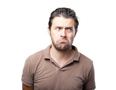 Latin yakışıklı jestleri beyaz