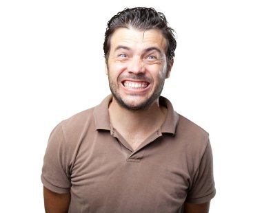 Latin yakışıklı jestleri beyaz